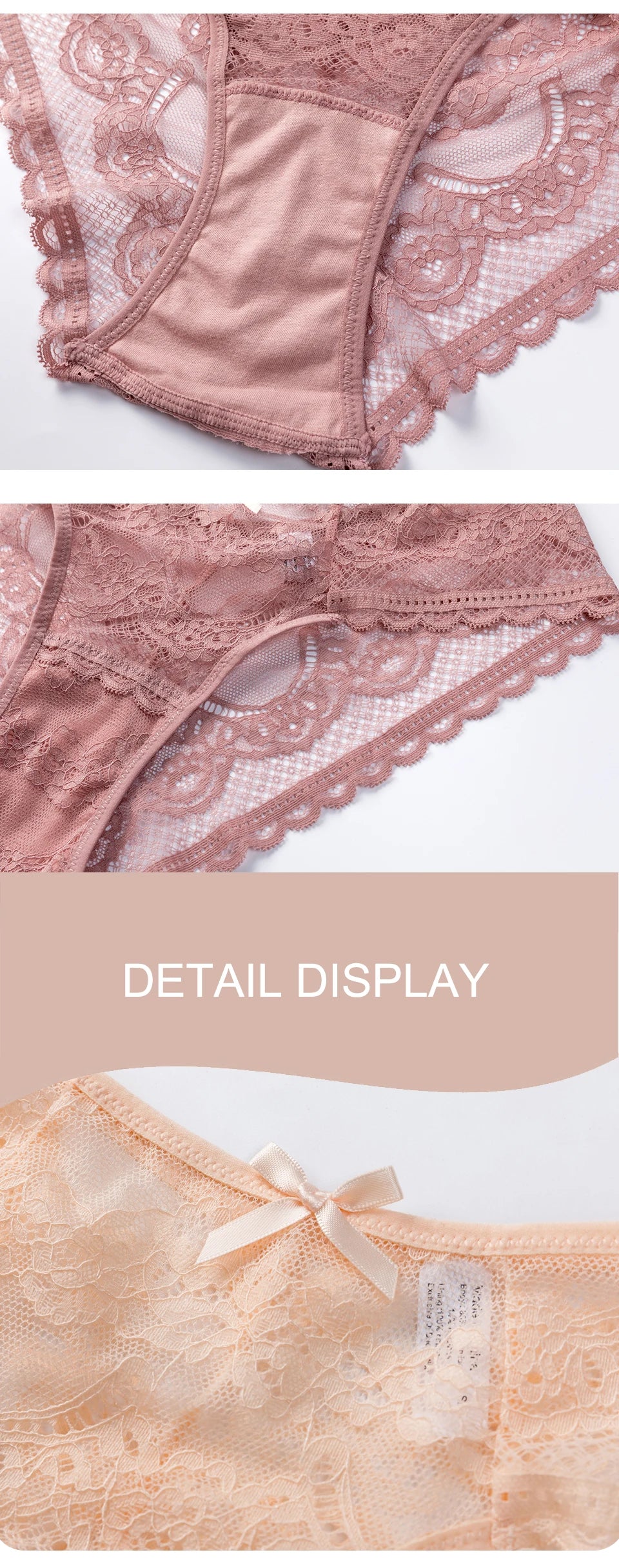 FallSweet  3 pcs / lot  ! Women Panties Sexy Lace Underwear Set  Plus Size Briefs Transparent Lingerie Femme