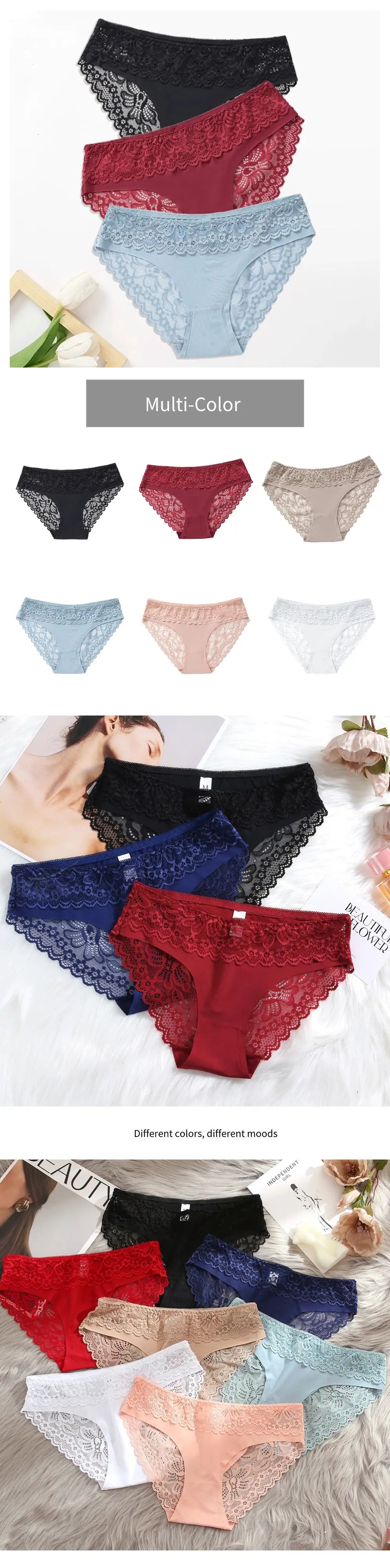 WarmSteps Woman Lace Panties Seamless Underwear for Woman Luxury Lingerie Intimate Female Underwear Briefs Mid Rise Underpanties