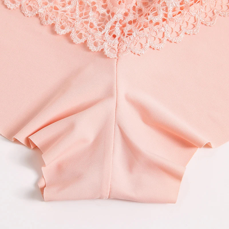 TrowBridge 3PCS Women's Panties Lace Boxers Breathable Lingerie Soft Comfort Boyshorts Silk Satin Underwear Exquisite Underpants