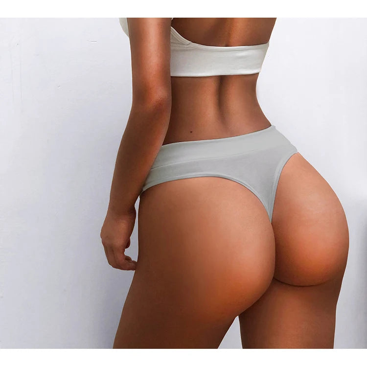 CINOON 2Pcs/Lot Women Sexy 5 Color Panties Low-waist Comfort Underwear G String Thong Breathable Lingerie Temptation Intimates