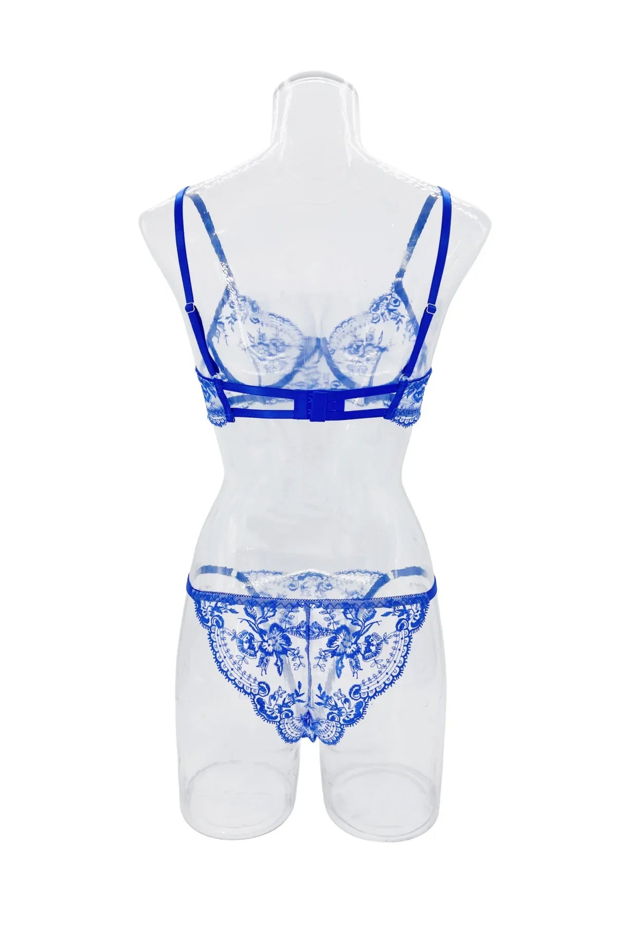 Sexy Lace Lingerie Set Transparent Floral Embroidery Lingerie Set Women's Bra & Brief Underwear Set Sexy Breathable Bras Panties