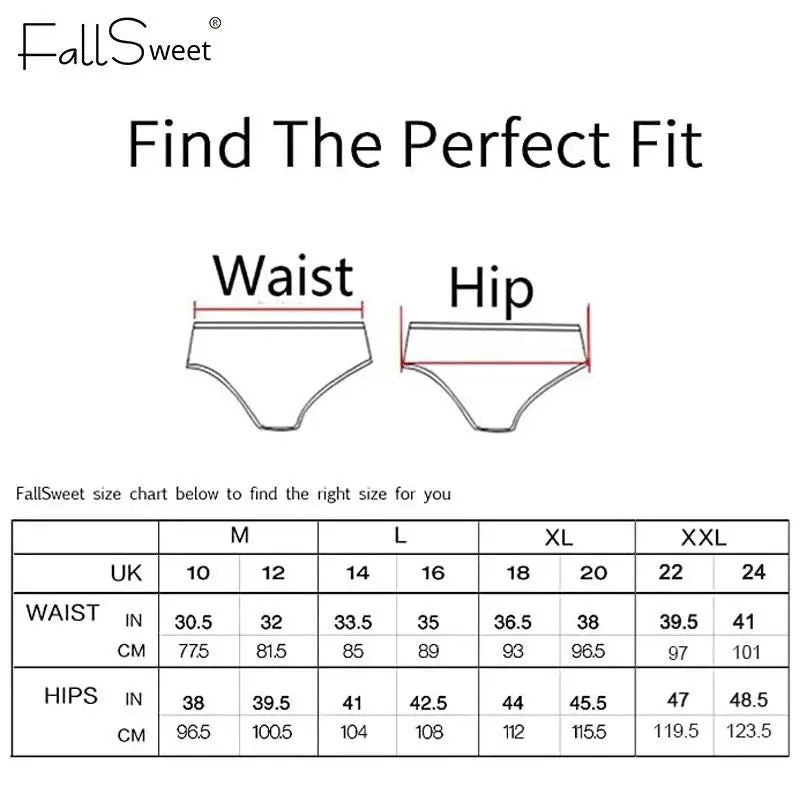 FallSweet  3 pcs / lot  ! Women Panties Sexy Lace Underwear Set  Plus Size Briefs Transparent Lingerie Femme