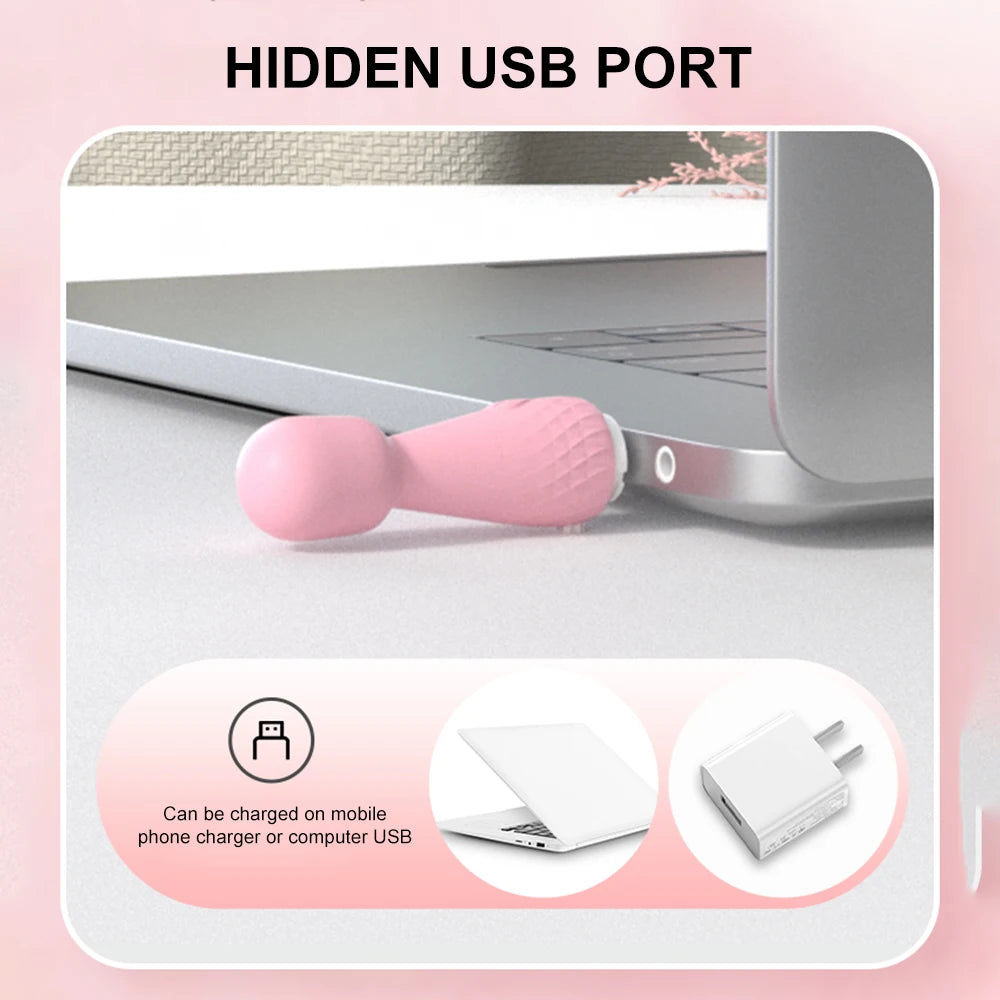 10 Modes Strong Vibration Mini Vibrator Magic Stick USB Charging Massager Clitoris G-Spot Vibrators Sex Toy For Women Adults 18