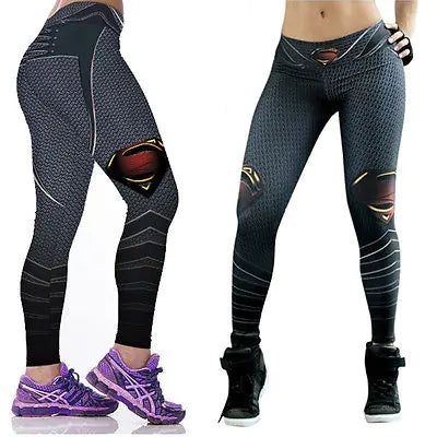 Superman Printing Women Leggings